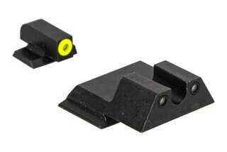Night Fision Perfect Dot night sight set with U-notch, yellow front and black rear ring for the Smith & Wesson M&P Shield.